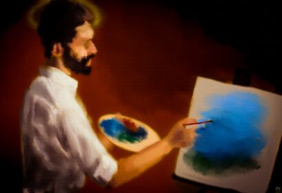 Saint Luc, Patron of Artists - a Digital Art Artowrk by Nidello